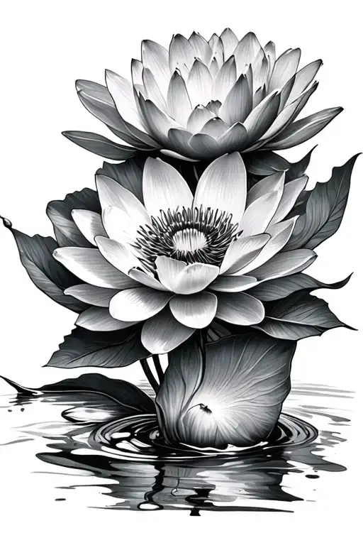 Water Lily And Poppy