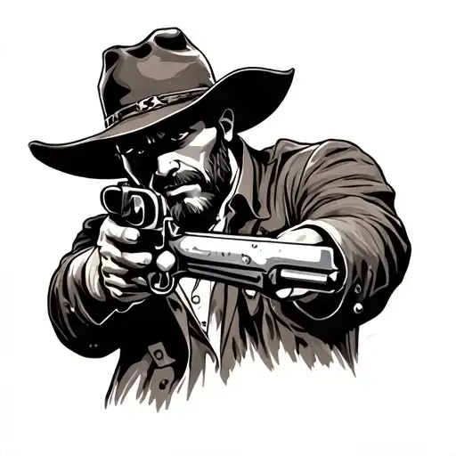 Cowboy With Gun