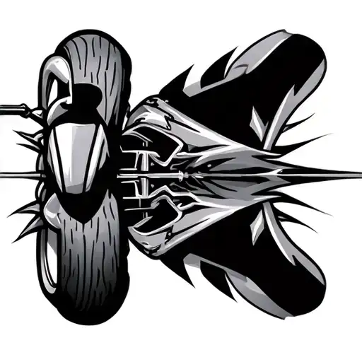 Motorbike Symbol Made Only