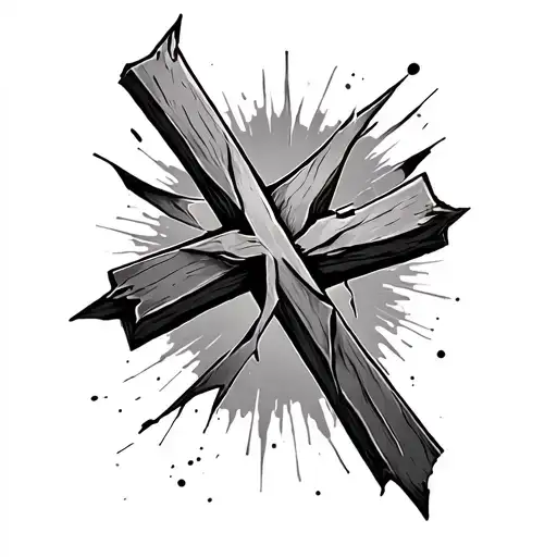 Cross That's Broken But Repaired