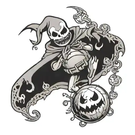 Oogie Boogie With Dice With A Moon And Bats