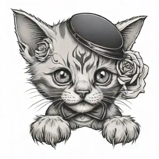 A Kitten With A Skull