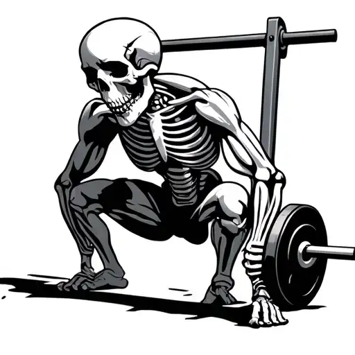 Skeleton Deadlifting
