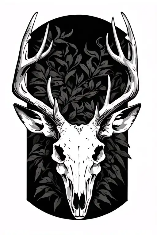 Deer Skull With Background
