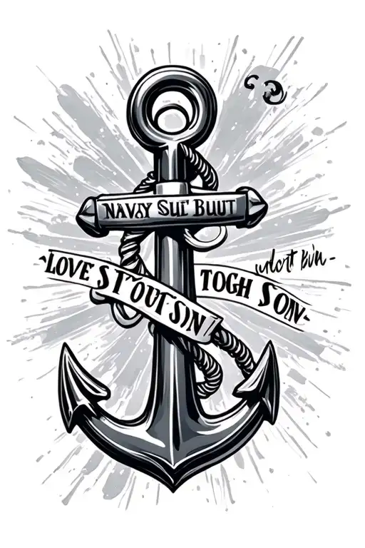 Anchor Father Navy Tough But Love Memory To Son Protector