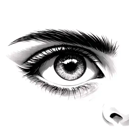 World Girl Eyes Black And White