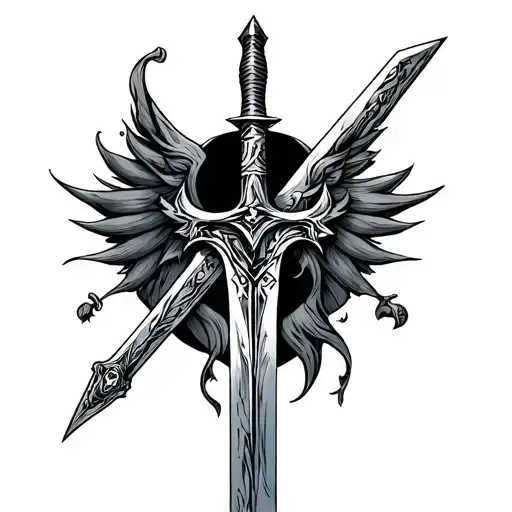 Stoicsm Tattoo With Claymore Sword