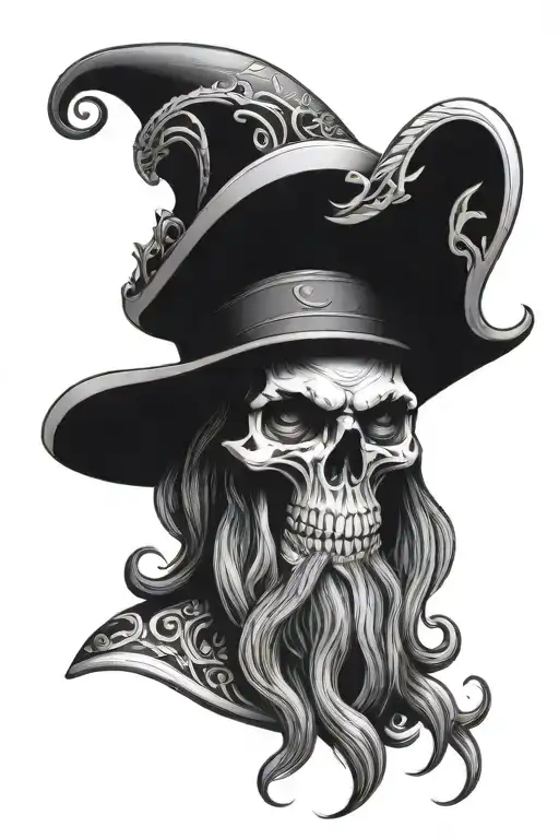 Skull With Kraken Beard