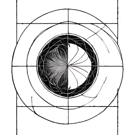 Fine Line Black And White Golden Ratio Greek Influence Minimalist