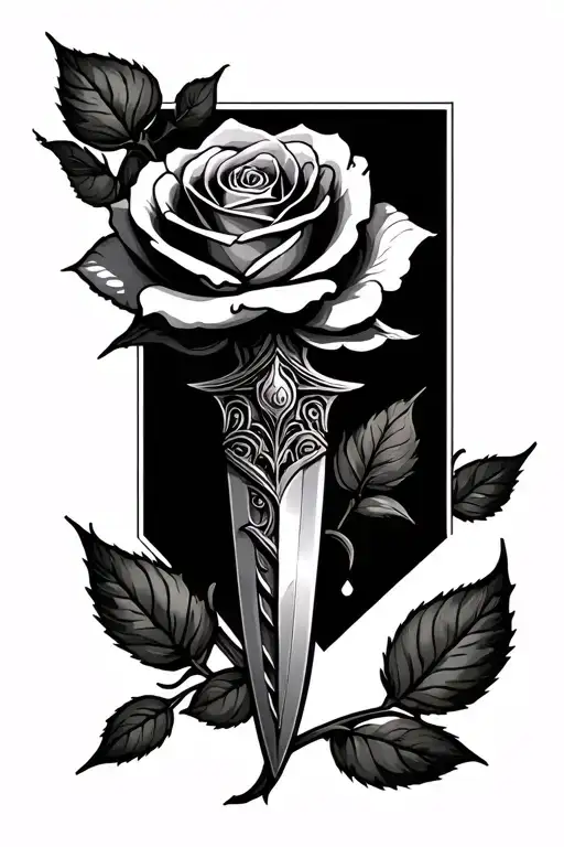 Dagger Piercing Rose