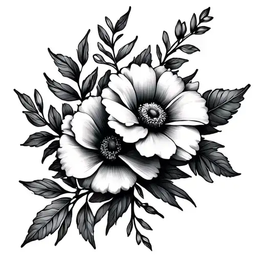 June And October Birth Flowers Intertwined