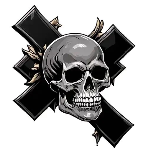 Skull And Cross Head Stone