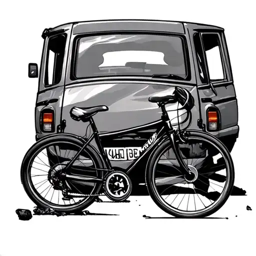 Car Accident With Bicycle But Everyone Is Ok