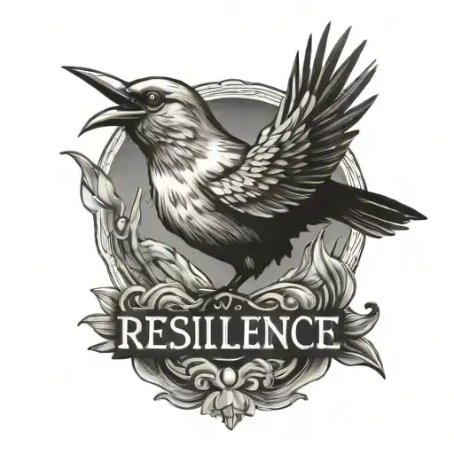 Resilience In Letter Attached With A Bird