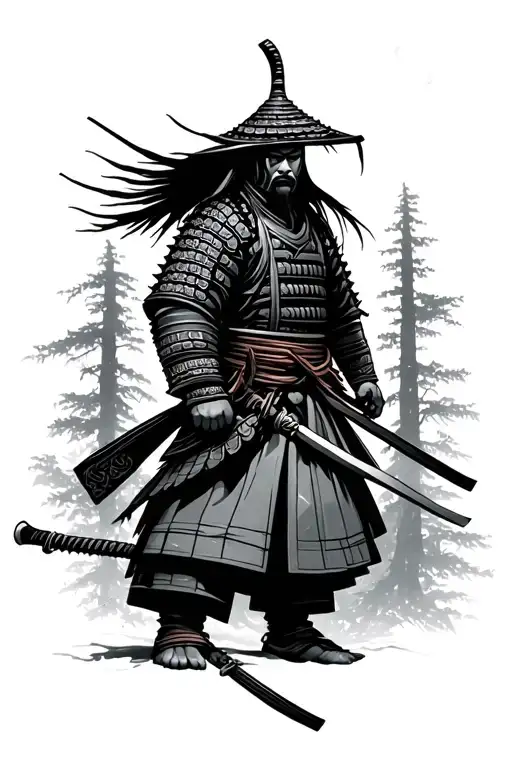 Samurai In Forest