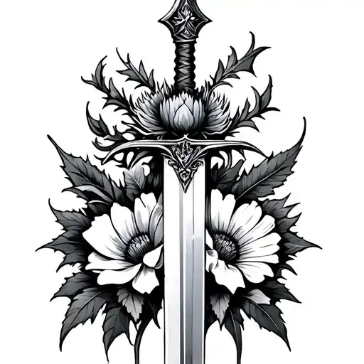 Sword And Thistle Flowers