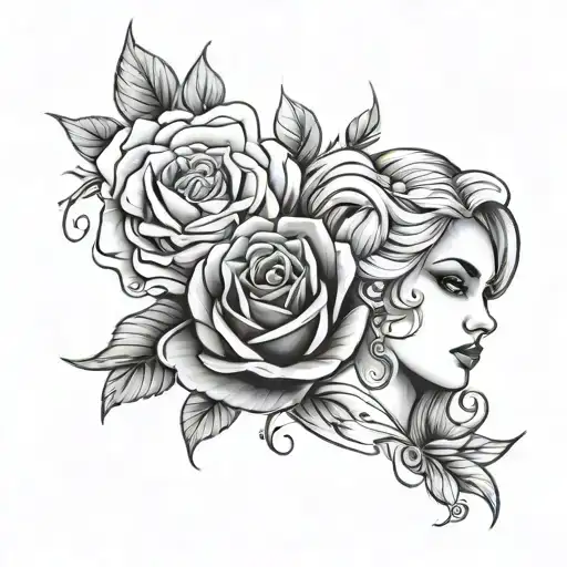 Couple Tattoo Black And White