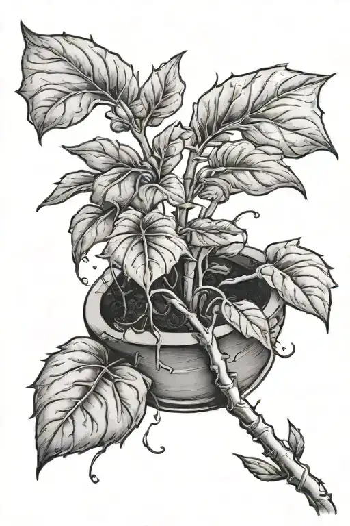 Little Plant Growing In A Furrow