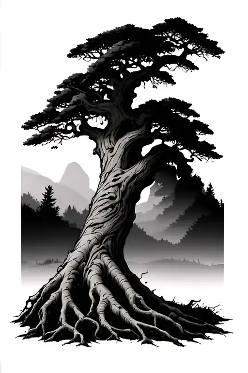 Beautiful Tree Roots Reaching Deep