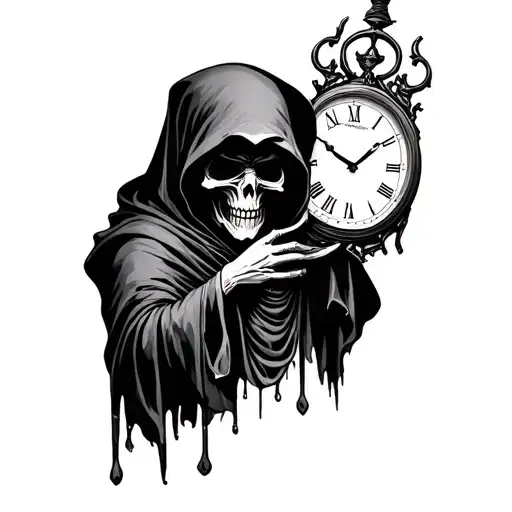 Grim Reaper With Clock