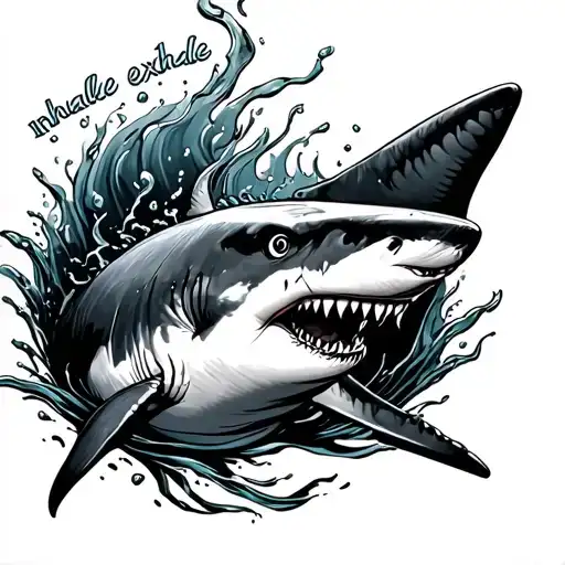 Shark Swimming Around Saying Inhale Exhale Discovering Emotions