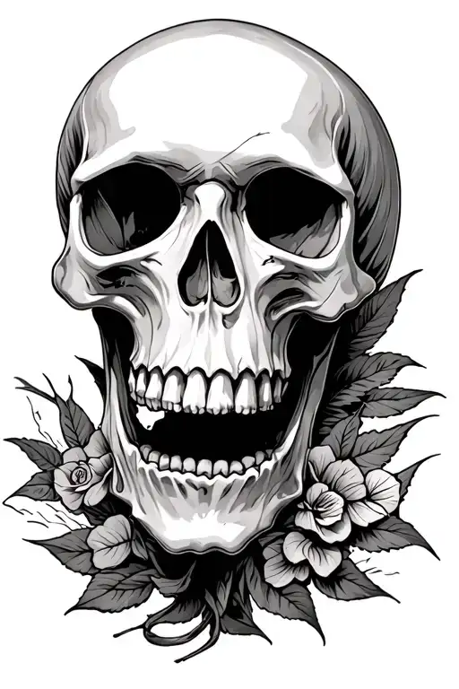 Skull With Verse Written