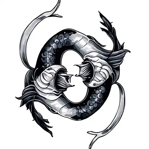 Libra And Pisces Symbol Merging