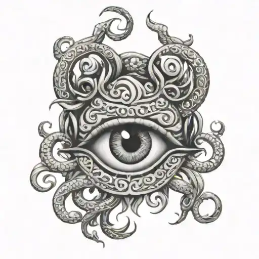 Medusa With Nazar Evil Eye