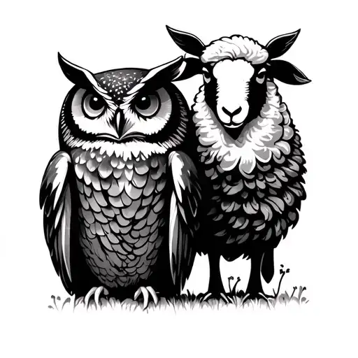 An Owl And A Sheep