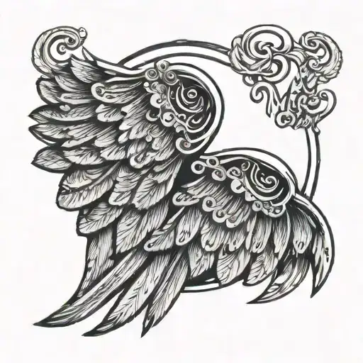 Small Angel Wing With The Words You Were Never The Same Way Twice Surrounding It