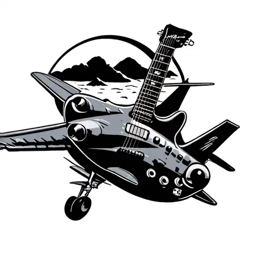 Guitar Pick And Jet Plane