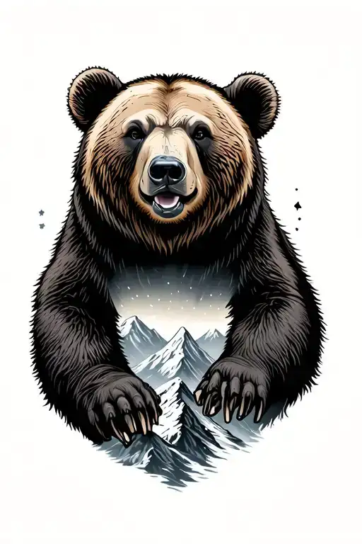 Bear Print Surrounded My Mountain