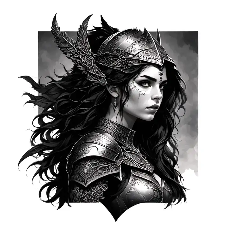 Beautiful Warrior Gaurdian Female Protector And Defender