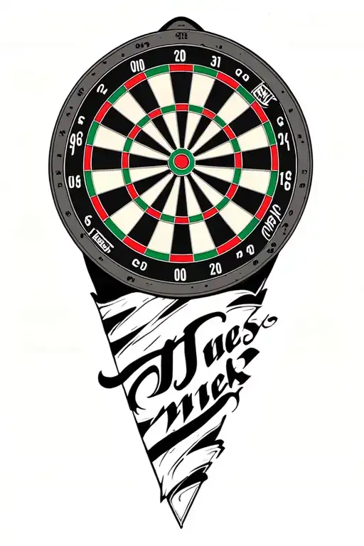 Dartboard With Name Tattoo Sleeve