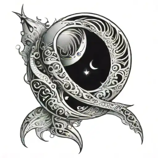 Futuristic Crescent Moon