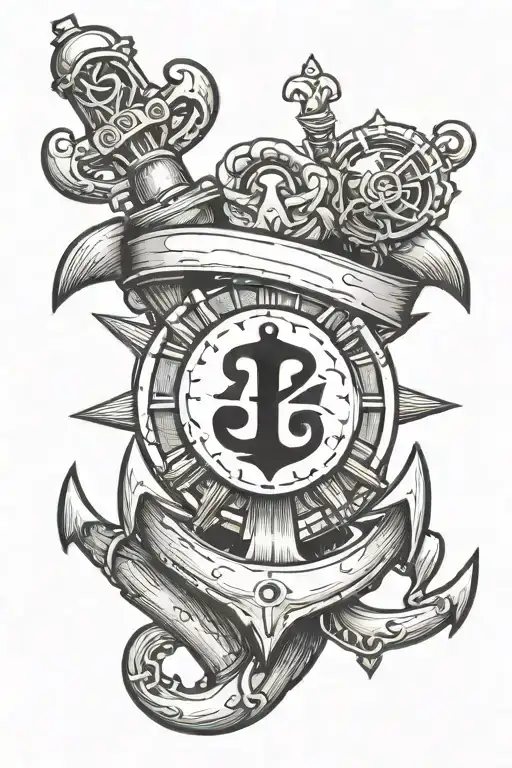 Anchor With Nuclear Symbol