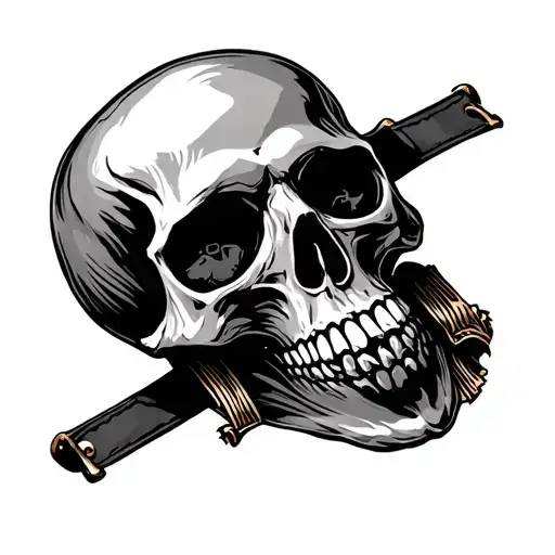 Skull With Watch Face