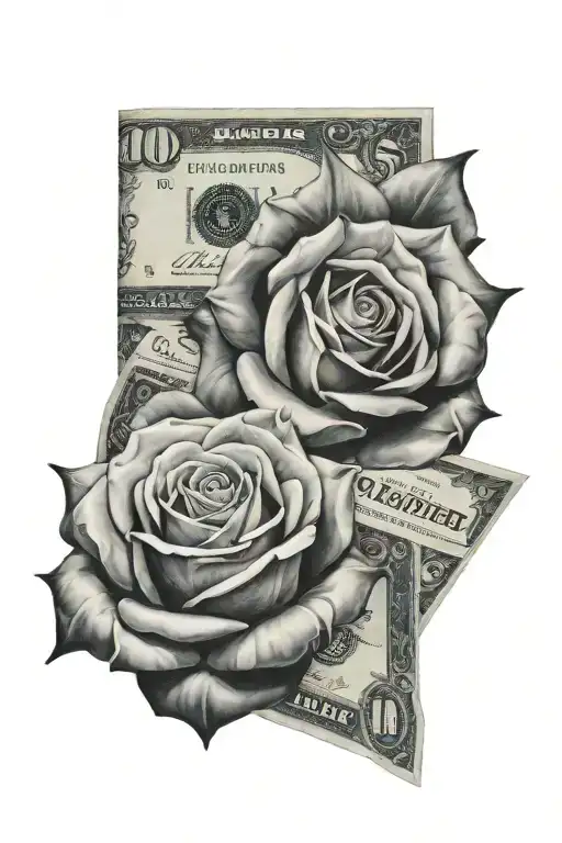 100 Dollar Bill Rose Wrapped