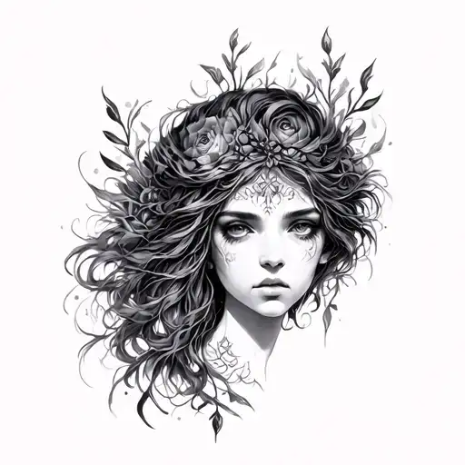 Persefone Realism Blackwork