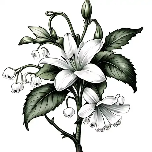 Lily Of The Valley And Hawthorn