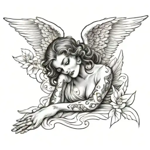 Angel Cumshots Lying Down