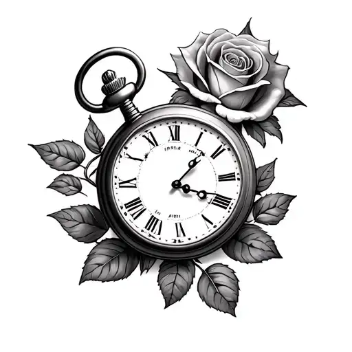 Pocket Watch For Son And Rose For Daughter