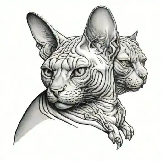 Fat Sphynx Cat Sitting