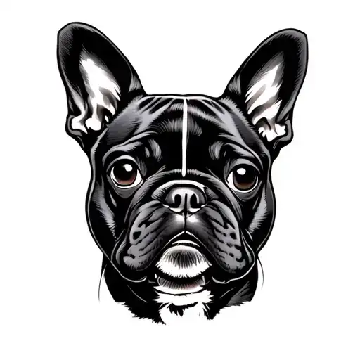 Clock With French Bulldog