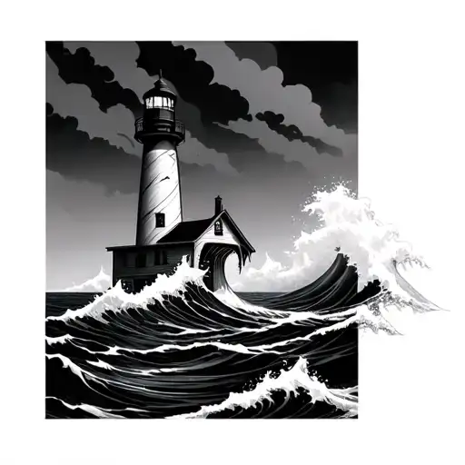 The Wave And Lighthouse