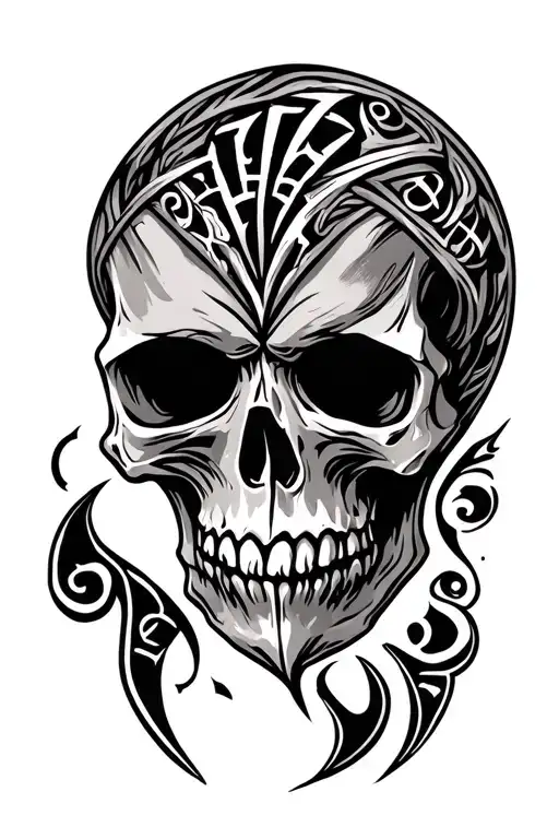 Skull Runes Hunin Muninmjolnit