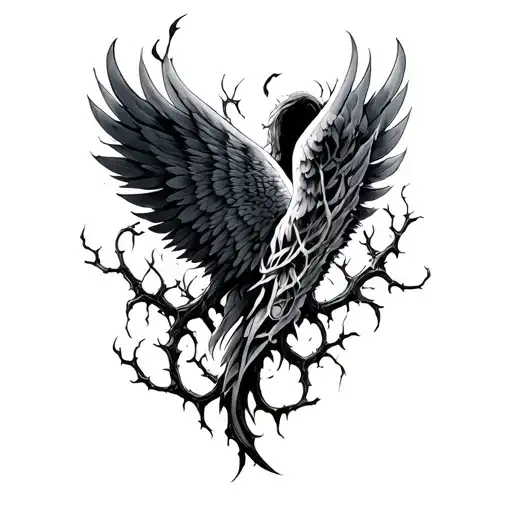 Wings With Thorn Vine