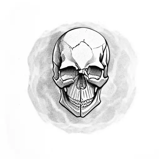 Skull With Dollar Bills In His Eyes