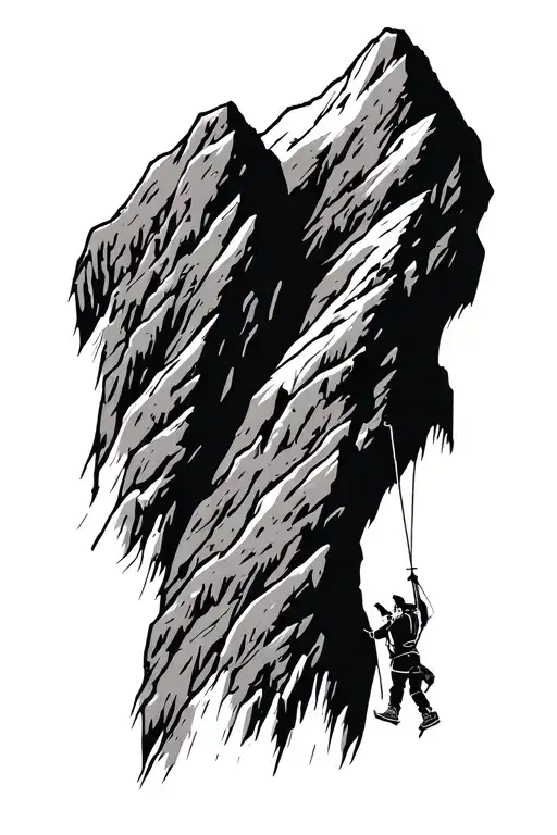 Montains Climber Reaching