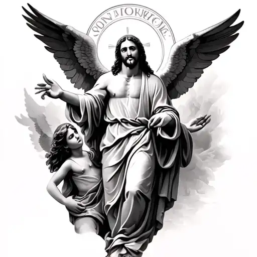 Sleeve With Jesus And Angels